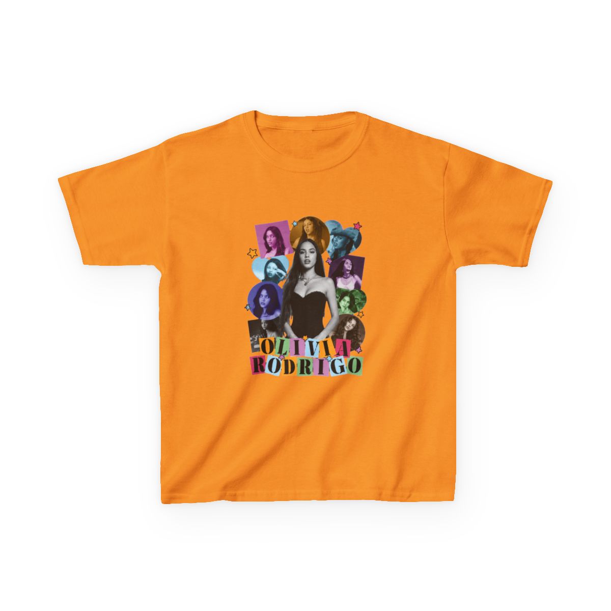Olivia rodrigo - halftone Kids T-Shirt - alternate angle 4, merchandise