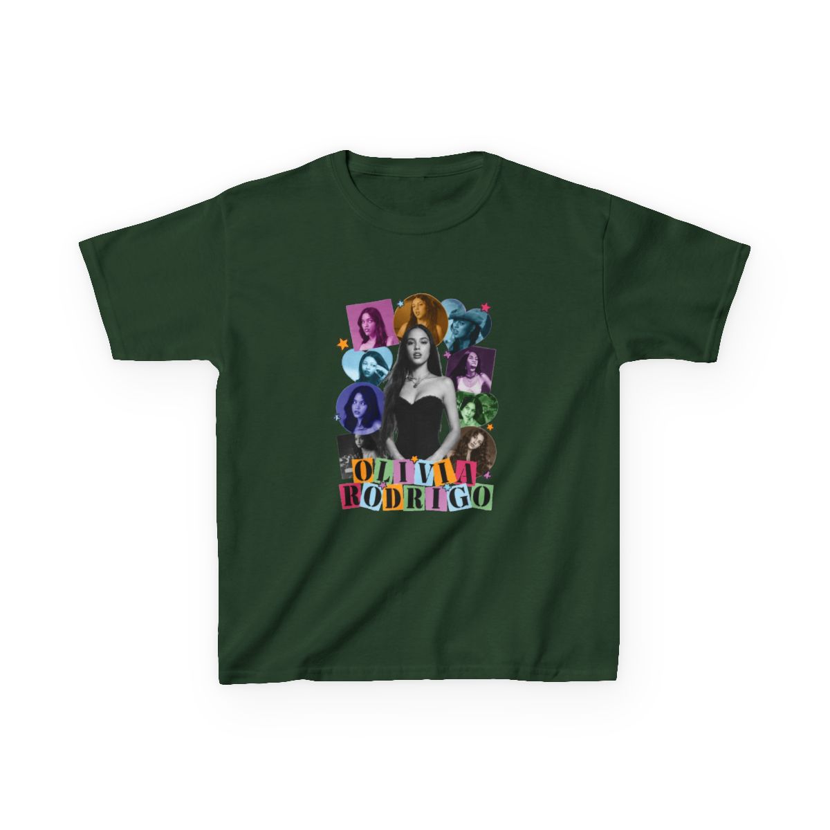 Olivia rodrigo - halftone Kids T-Shirt - alternate angle 3, merchandise