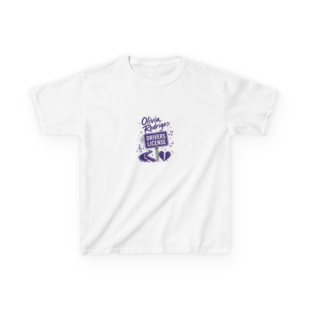 Olivia Rodrigo "drivers license" Unisex Kids Tee - alternate angle 2, merchandise
