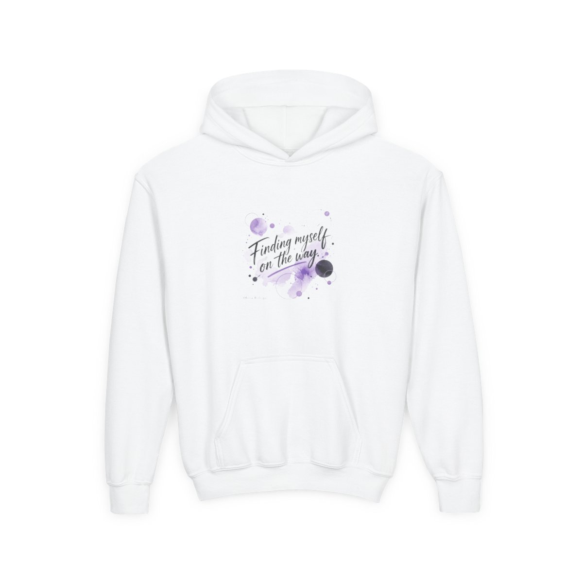 Olivia Rodrigo "Finding myself on the way." Kids Hoodie - alternate angle 2, merchandise